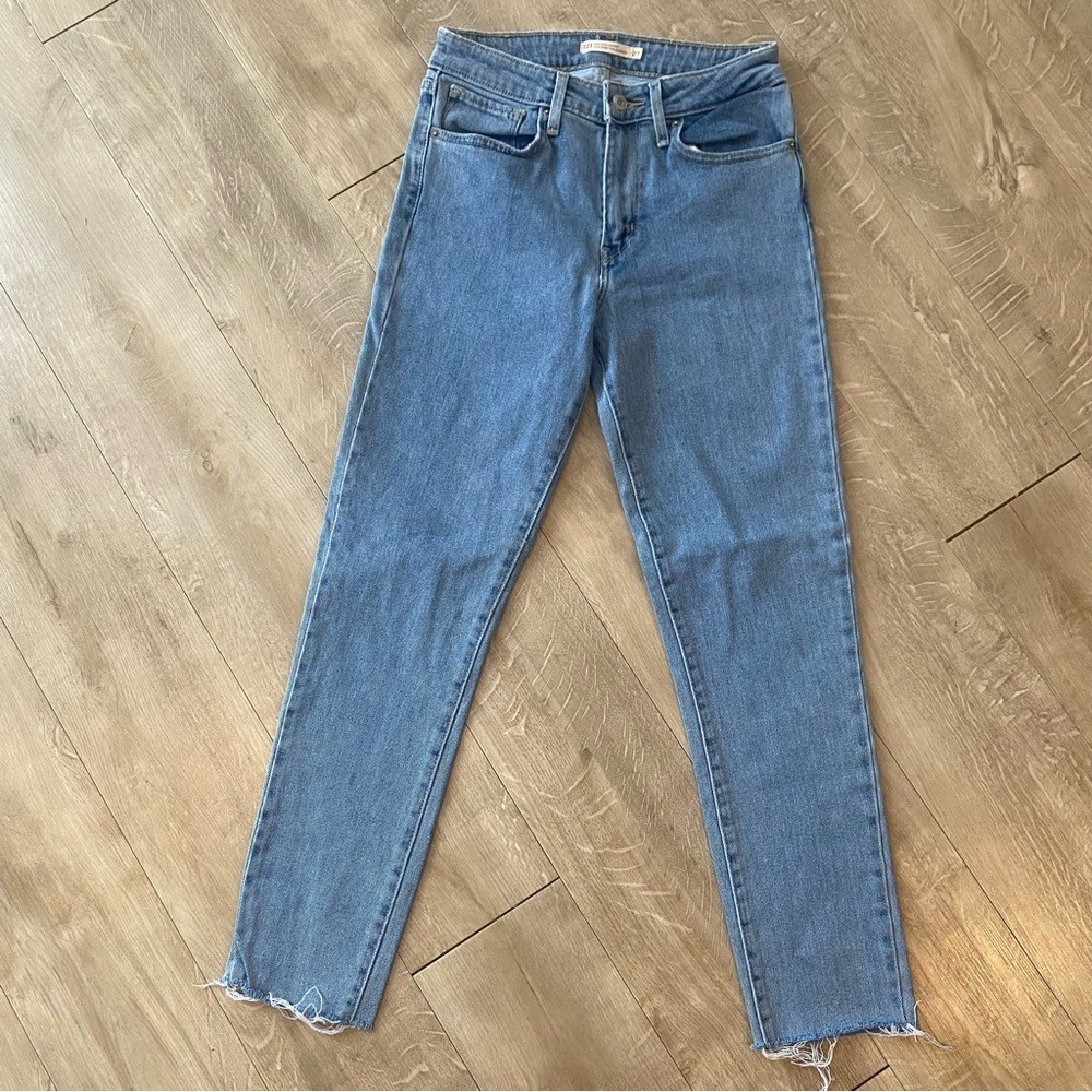 LEVI‎ STRAUSS  721 High-Rise Skinny Jeans Women's Size 27 Raw Hem